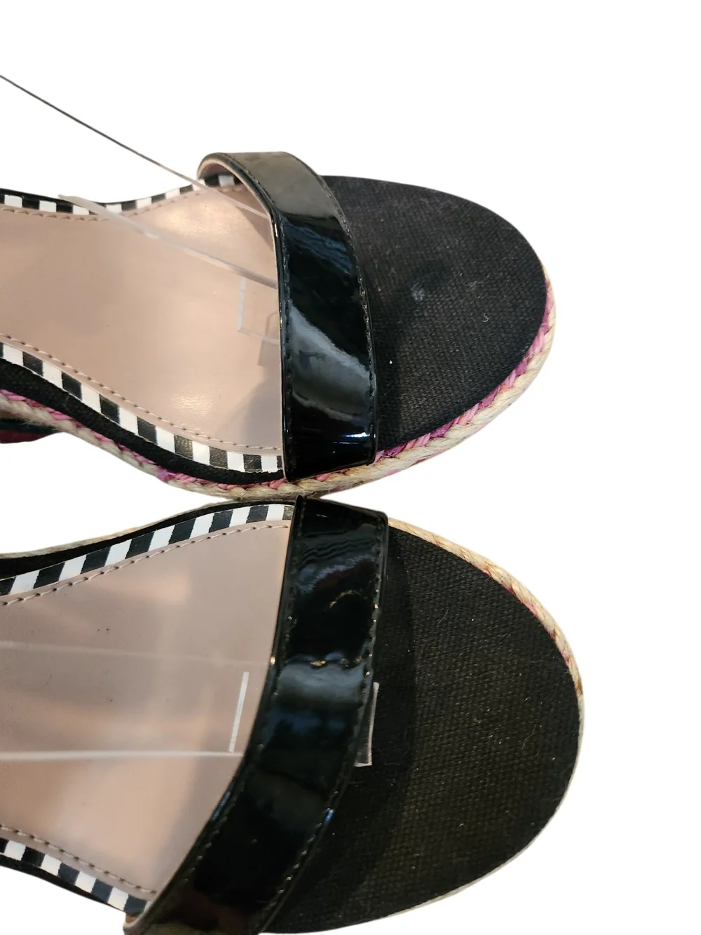 Betsey Johnson Pima Polka Dot Rainbow Wedge Espadrille Sandal Size 7.5 Retro